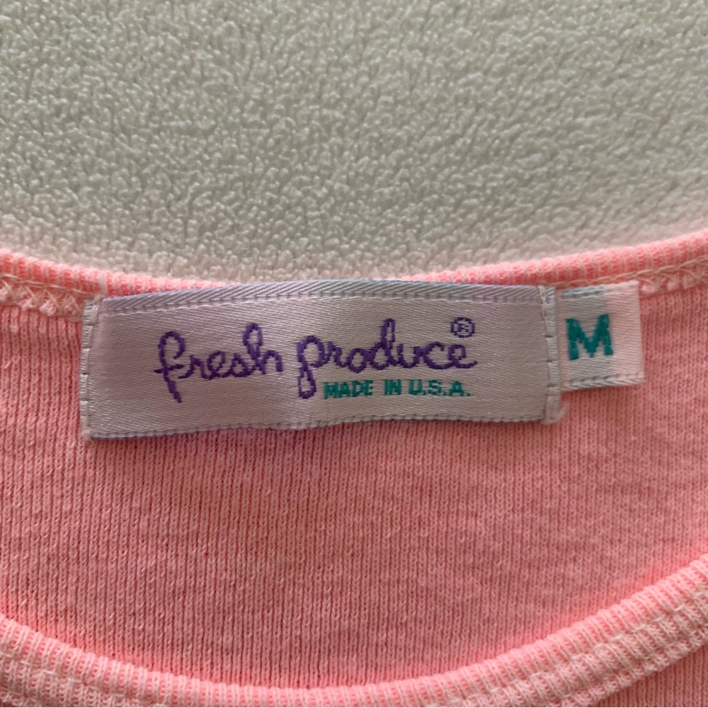 Fresh Produce Light Pink Cotton Tee T-shirt M - Picture 3 of 8